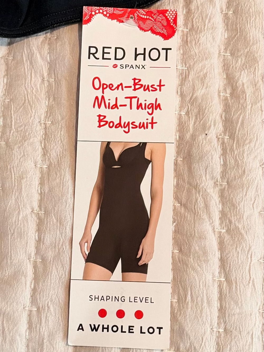 Red Hot Spanx Black Shapewear Bodysuit - Supportive Slimming Short Small - Picture 4 of 4
